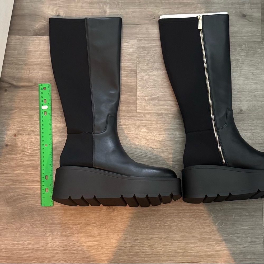 J/SLIDES Black Platform  Victoria  platform boots size 10 New in box